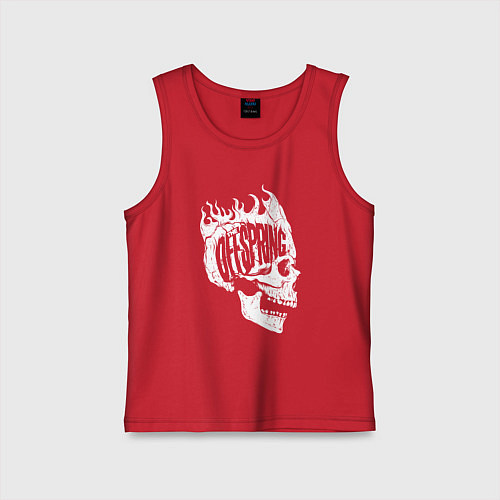 Детская майка The offsring skull / Красный – фото 1