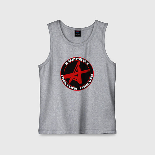 Детская майка Алиса support / Меланж – фото 1