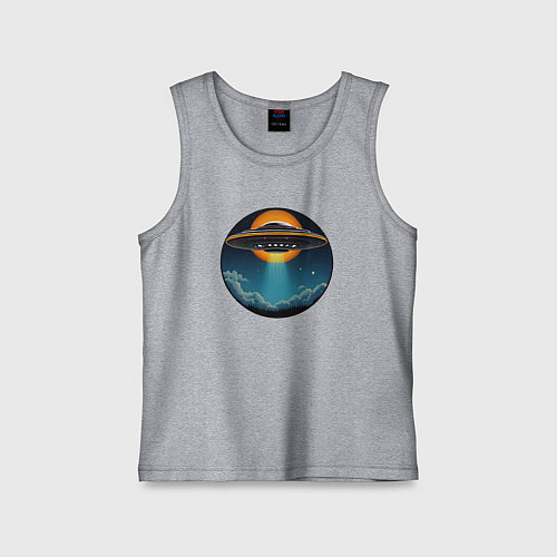 Детская майка Космическая тарелка / Меланж – фото 1