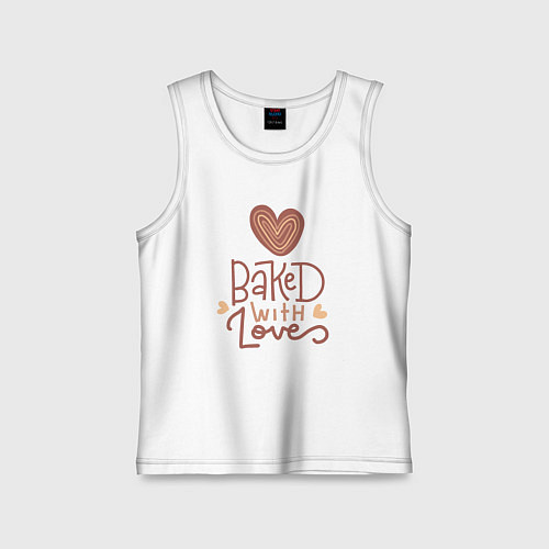 Детская майка Выпечено с любовью / Белый – фото 1
