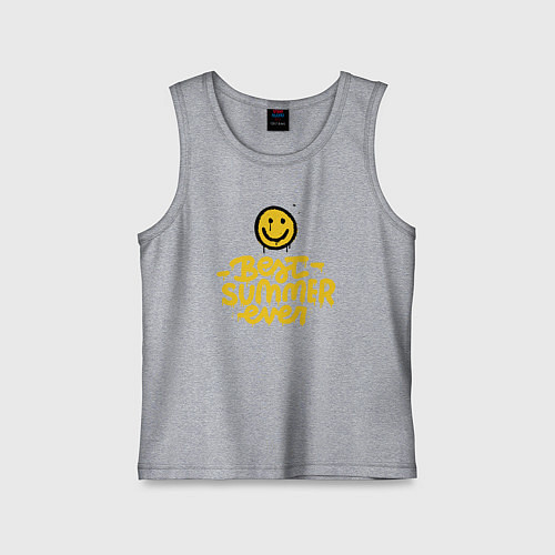 Детская майка Лучшее лето на свете / Меланж – фото 1