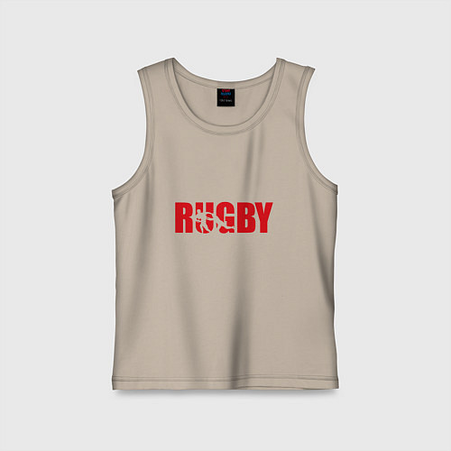 Детская майка Регби art / Миндальный – фото 1