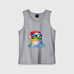 Детская майка С новым годом от лягушки