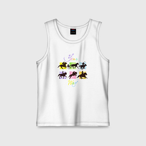 Детская майка Твой путь конный спорт / Белый – фото 1