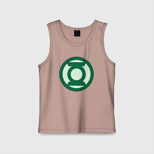 Детская майка Green lantern logo / Пыльно-розовый – фото 1