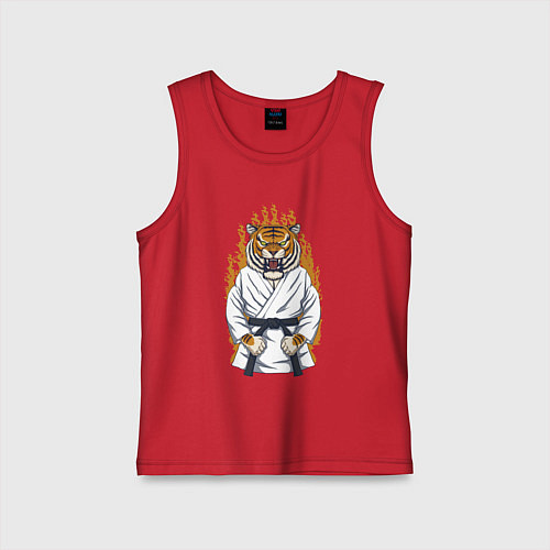 Детская майка Карате тигр / Красный – фото 1