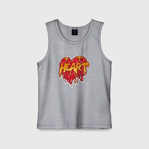 Детская майка Honey heart / Меланж – фото 1