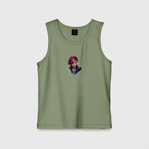 Детская майка Вай из Аркейн / Авокадо – фото 1