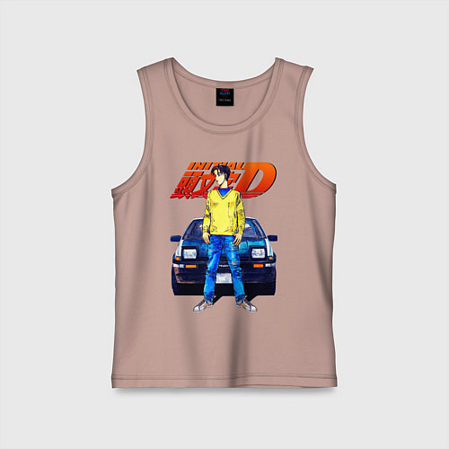 Детская майка Такуми & АЕ86 / Пыльно-розовый – фото 1