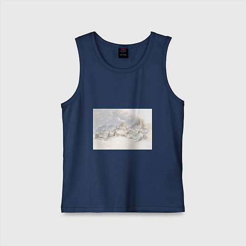 Детская майка Снежный древний город / Тёмно-синий – фото 1