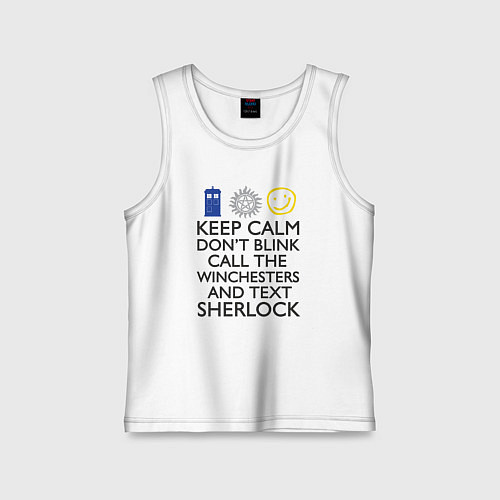 Детская майка Sherlock doctor / Белый – фото 1