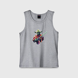 Майка детская хлопок Мастер Йода - Звездные войны, цвет: меланж