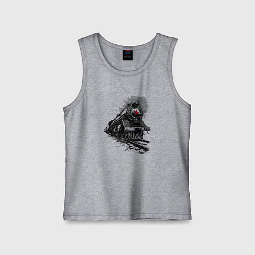 Детская майка Паровоз со пятиконечной звездой / Меланж – фото 1