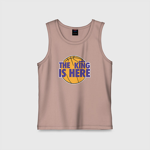 Детская майка Леброн - король здесь / Пыльно-розовый – фото 1