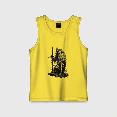 Детская майка Элитный рыцарь с двуручным мечом / Желтый – фото 1