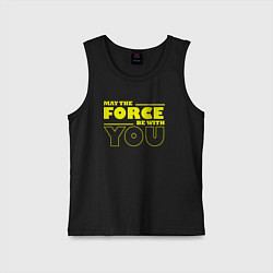 Майка детская хлопок May the force be with you Star wars, цвет: черный