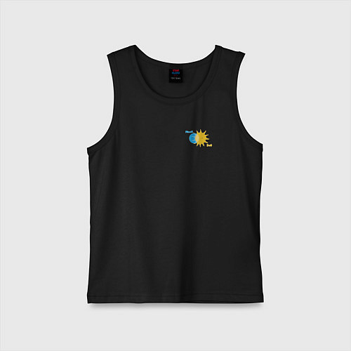 Детская майка Луна и солнце / Черный – фото 1