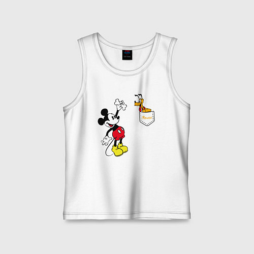 Детская майка Микки Маус и Плуто / Белый – фото 1