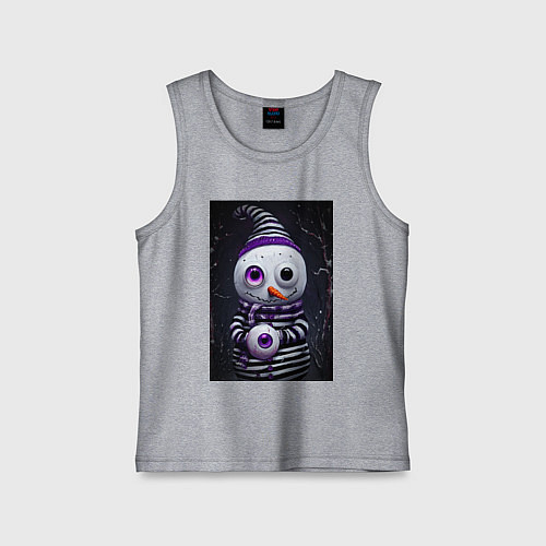 Детская майка Полосатый снеговик / Меланж – фото 1