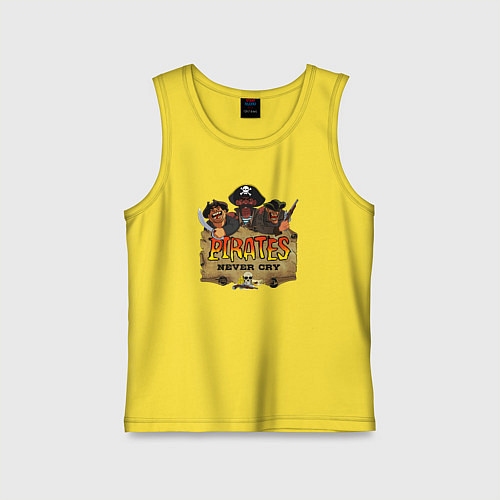 Детская майка Пираты никогда не плачут / Желтый – фото 1