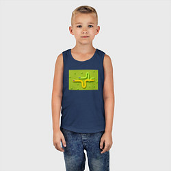 Майка детская хлопок Змейки, цвет: тёмно-синий — фото 2