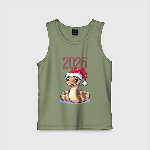 Детская майка Коричневая змейка 2025 / Авокадо – фото 1