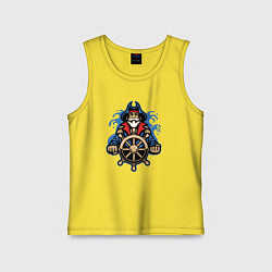 Майка детская хлопок Гордый моряк, цвет: желтый