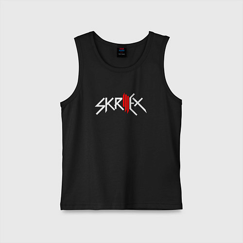 Детская майка Skrillex - logo / Черный – фото 1