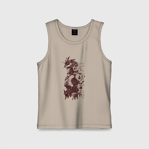 Детская майка Кибернетический самурай / Миндальный – фото 1