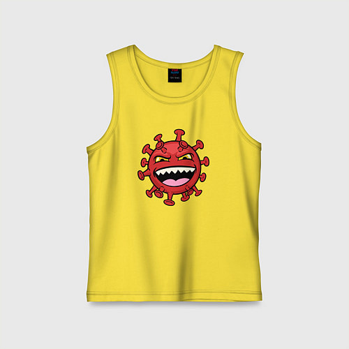 Детская майка Смеющийся вирус / Желтый – фото 1
