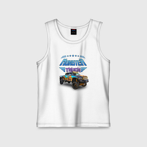 Детская майка Monster truck / Белый – фото 1
