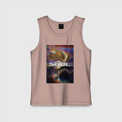 Майка детская хлопок Арт Soul, цвет: пыльно-розовый