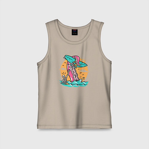 Детская майка Экстремальный серфингист / Миндальный – фото 1