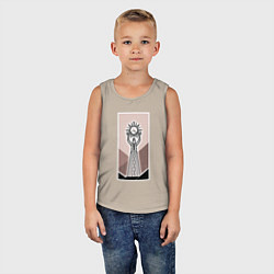 Майка детская хлопок Фатима держит солнце, цвет: миндальный — фото 2