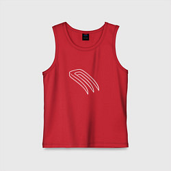 Майка детская хлопок Магические вилы, цвет: красный