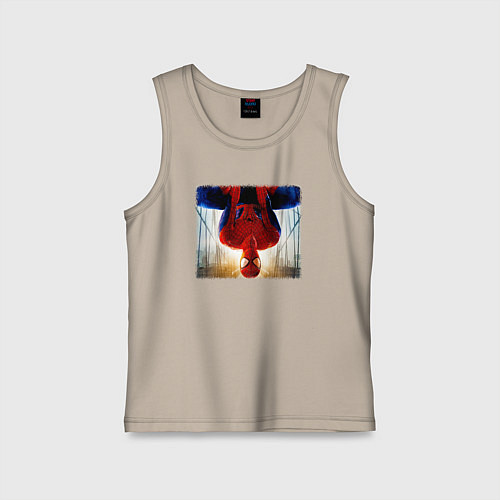 Детская майка Новый человек паук / Миндальный – фото 1