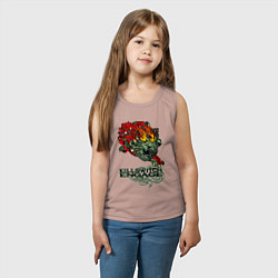 Майка детская хлопок Грифон killswitch engage, цвет: пыльно-розовый — фото 2