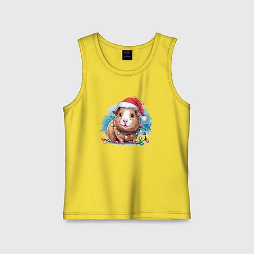 Детская майка Новогодняя морская свинка / Желтый – фото 1