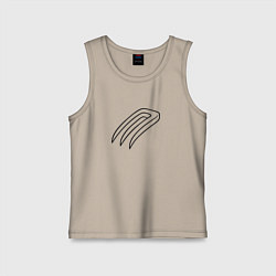 Майка детская хлопок Магическая вилка, цвет: миндальный