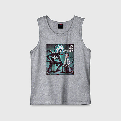 Детская майка Rick and Morty - we are Venom / Меланж – фото 1