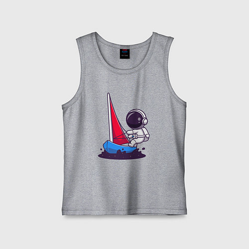Детская майка Космонавт яхтсмен / Меланж – фото 1