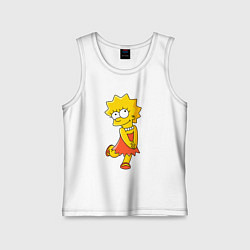 Майка детская хлопок Lisa Simpson, цвет: белый