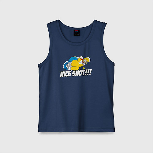 Детская майка Гомер играет в теннис / Тёмно-синий – фото 1