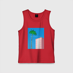 Майка детская хлопок Калифорния вайб, цвет: красный