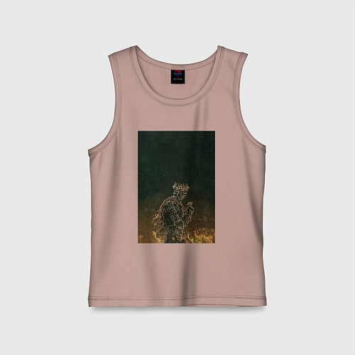 Детская майка Dark souls рыцарь / Пыльно-розовый – фото 1