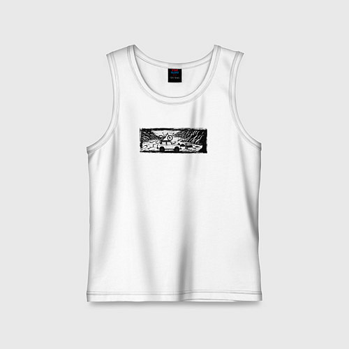 Детская майка Внедорожник, велосипед и тропы / Белый – фото 1