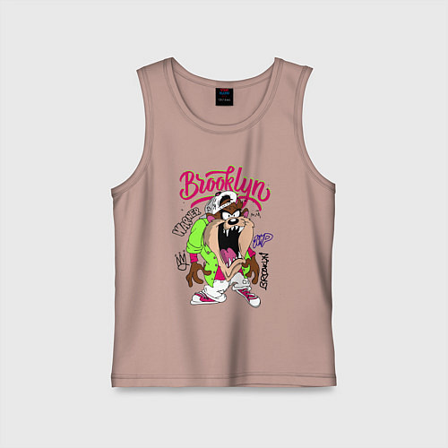 Детская майка Тасманский дьявол - Taz / Пыльно-розовый – фото 1