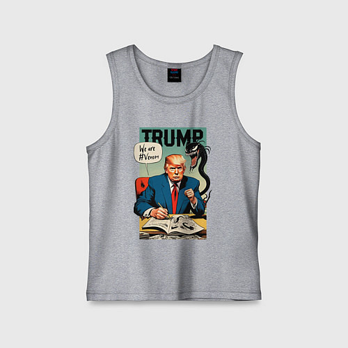 Детская майка Trump - we are Venom meme / Меланж – фото 1