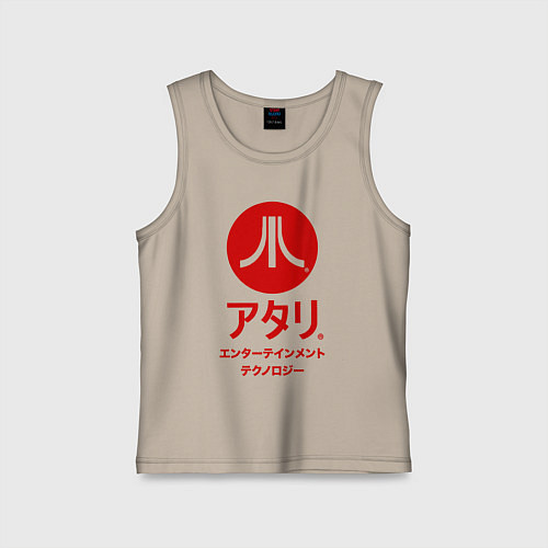 Детская майка Atari japan logo / Миндальный – фото 1