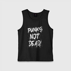 Майка детская хлопок Punk not dead, цвет: черный